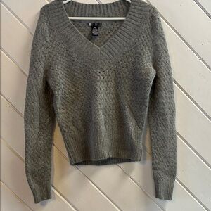 CAROLE LITTLE Angora V-Neck Knit Sweater